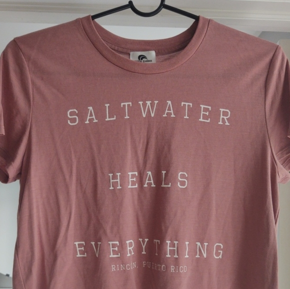 COASTAL CLASSICS PUERTO RICO Beach Summer T-Shirt SALTWATER HEALS EVERYTHING SM - Picture 15 of 16